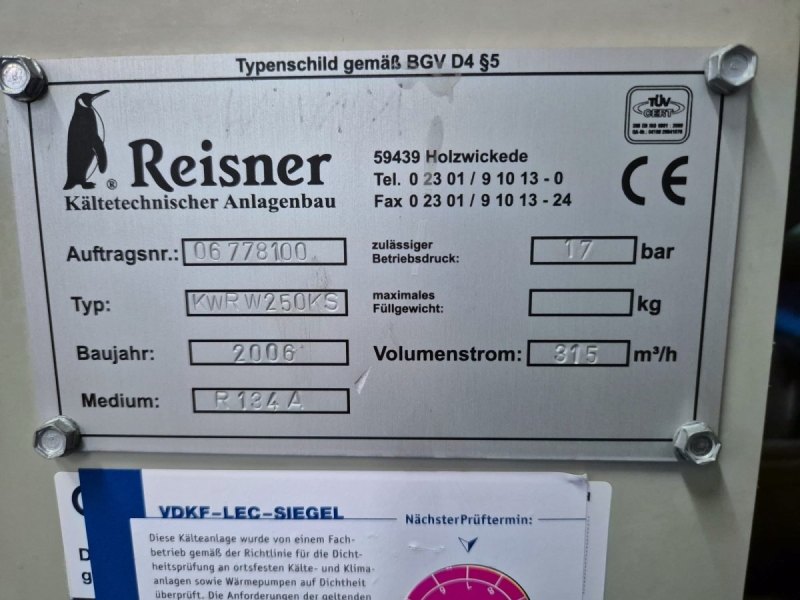Bitzer Kälteanlage/ Kaltwassersatz KWR W250 KS