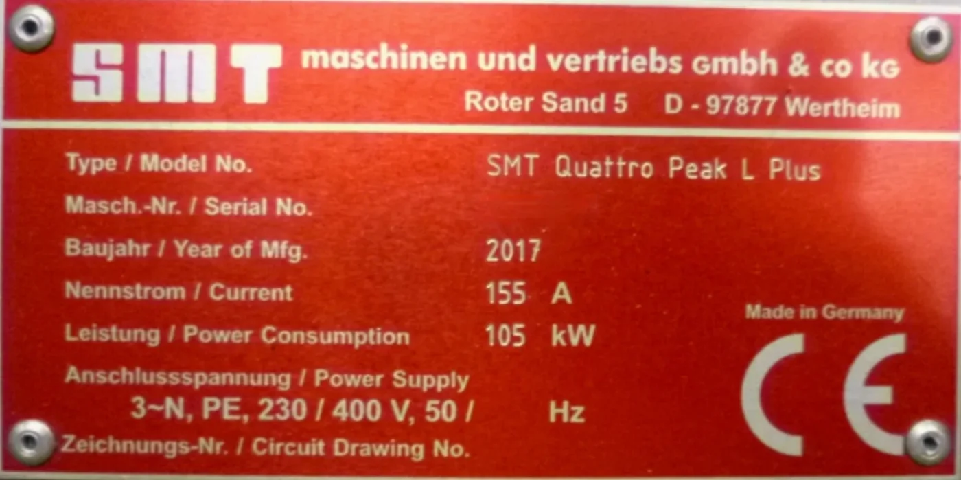 SMT Quattro Peak L Plus, vintage 2017 - 2