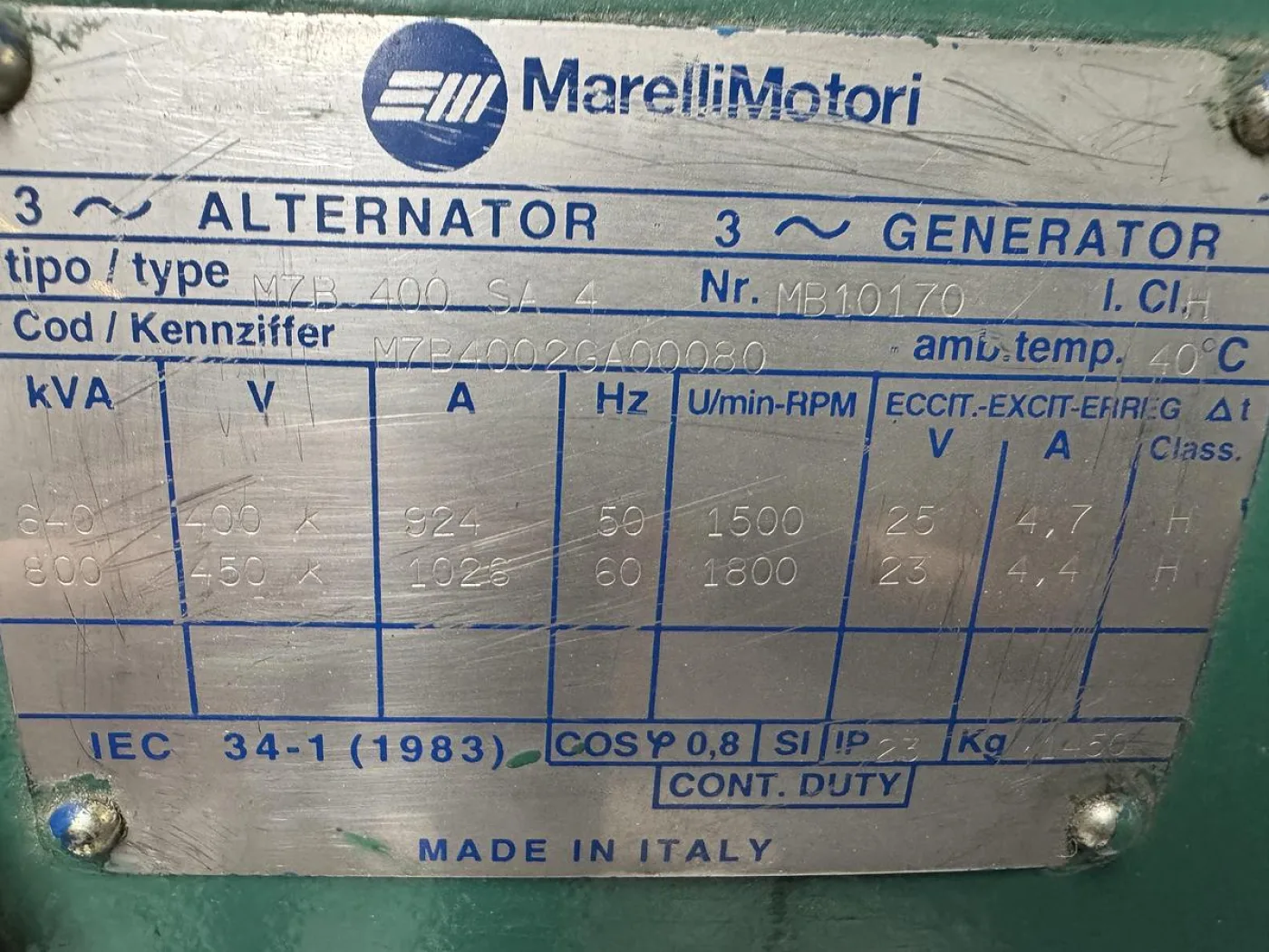 VOLVO TWD1630G / MARELLI DIESEL GEN.SET 470 KVA - 8
