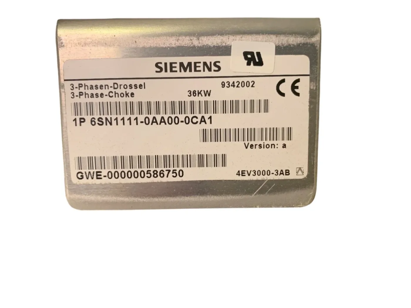 SIEMENS 3 Phasendrossel 36 kW Version A Art.-Nr. 6SN1111-0AA00-0CA1 - 6
