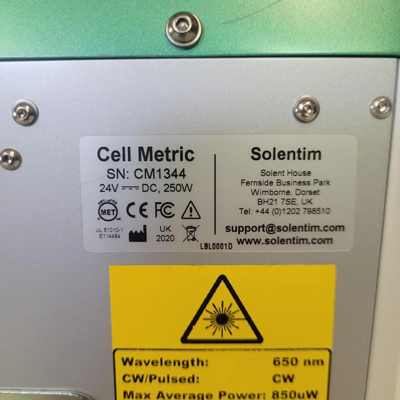 Solentim Cell Metric Cell Imaging System - 6