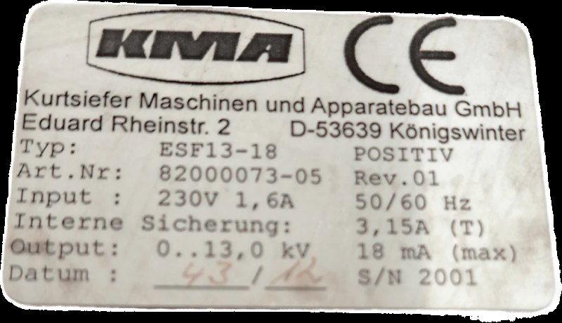 Kurtsiefer Maschinen und Apparatebau GmbH ESF13-18