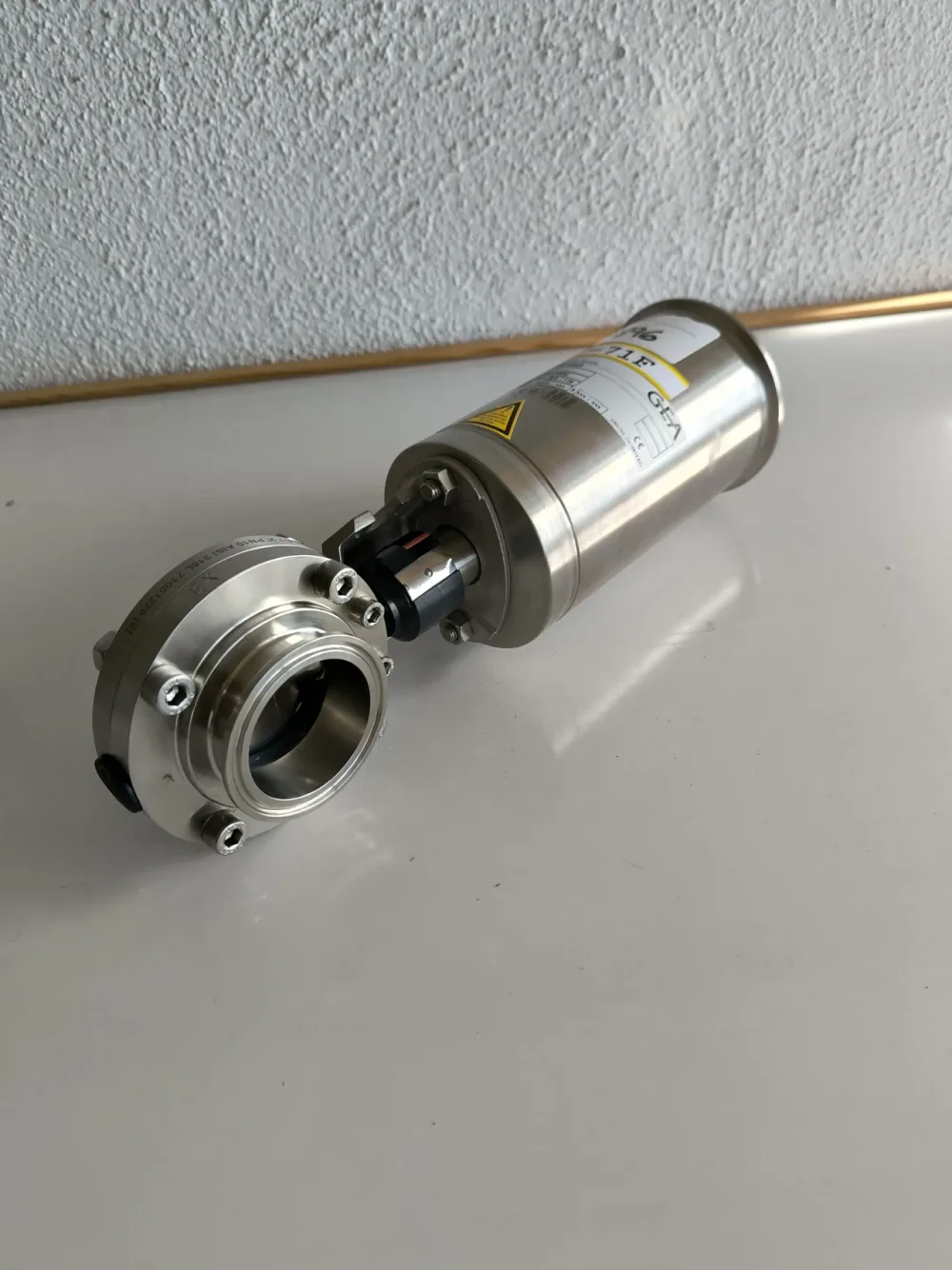 BUTTERFLY VALVE STAINLESS STEEL 316L WITH PNEUMATIC ACTUATOR GEA 7330 ATEX