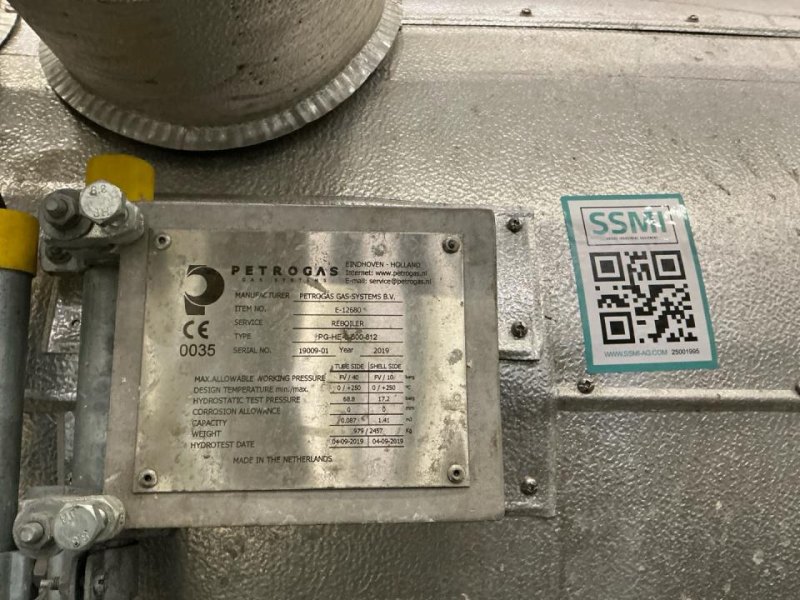 2019 Petrogas ISO-BHET flush reboiler