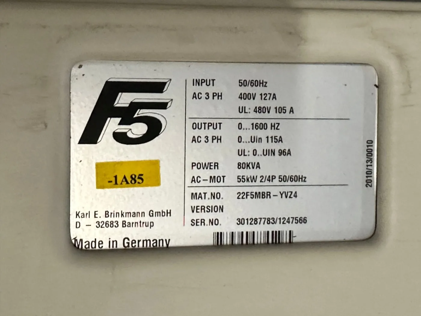 Karl E. Brinkmann GmbH 22F5MBR-YVZ4 F5 Combivert - 2