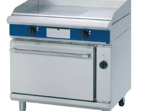 Blue Seal Evolution Chrome 1/3 Ribbed Griddle Convection Oven Electric 900mm EPE56 - islandcatering