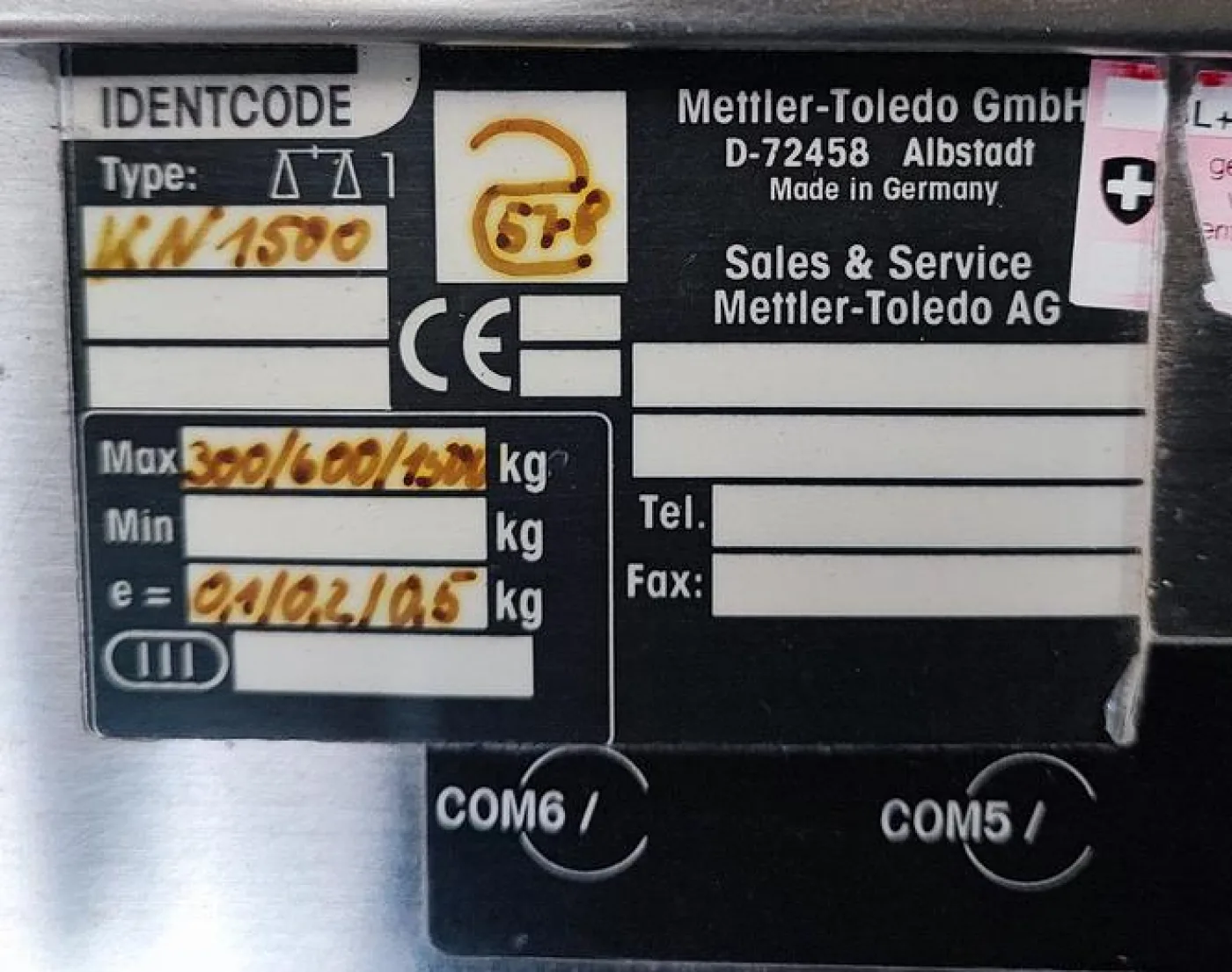 Mettler Toledo Bodenwaage KN1500G-4 bis 1500 Kg mit ID7xx Waage - 6
