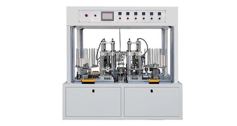 Máquina Formadora de Vasos para Rizar de Estación Doble Inteligente y Automática JDSMSTB-C