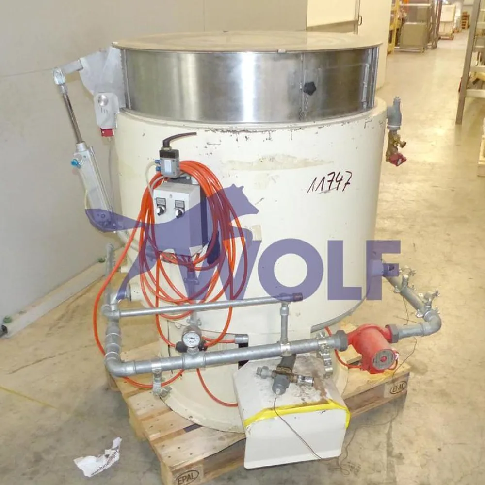 Rührwerksbehälter FRISSE - Type TM-10 mit ca. 100 kg Nutzvolumen.