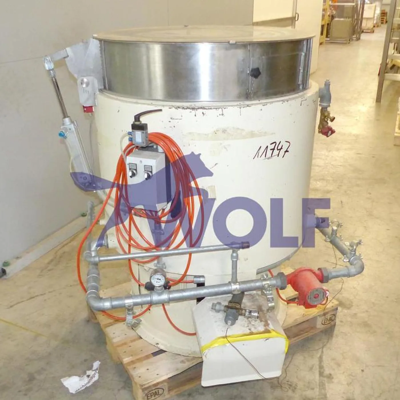Rührwerksbehälter FRISSE - Type TM-10 mit ca. 100 kg Nutzvolumen. - 1