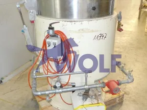 Rührwerksbehälter FRISSE - Type TM-10 mit ca. 100 kg Nutzvolumen.