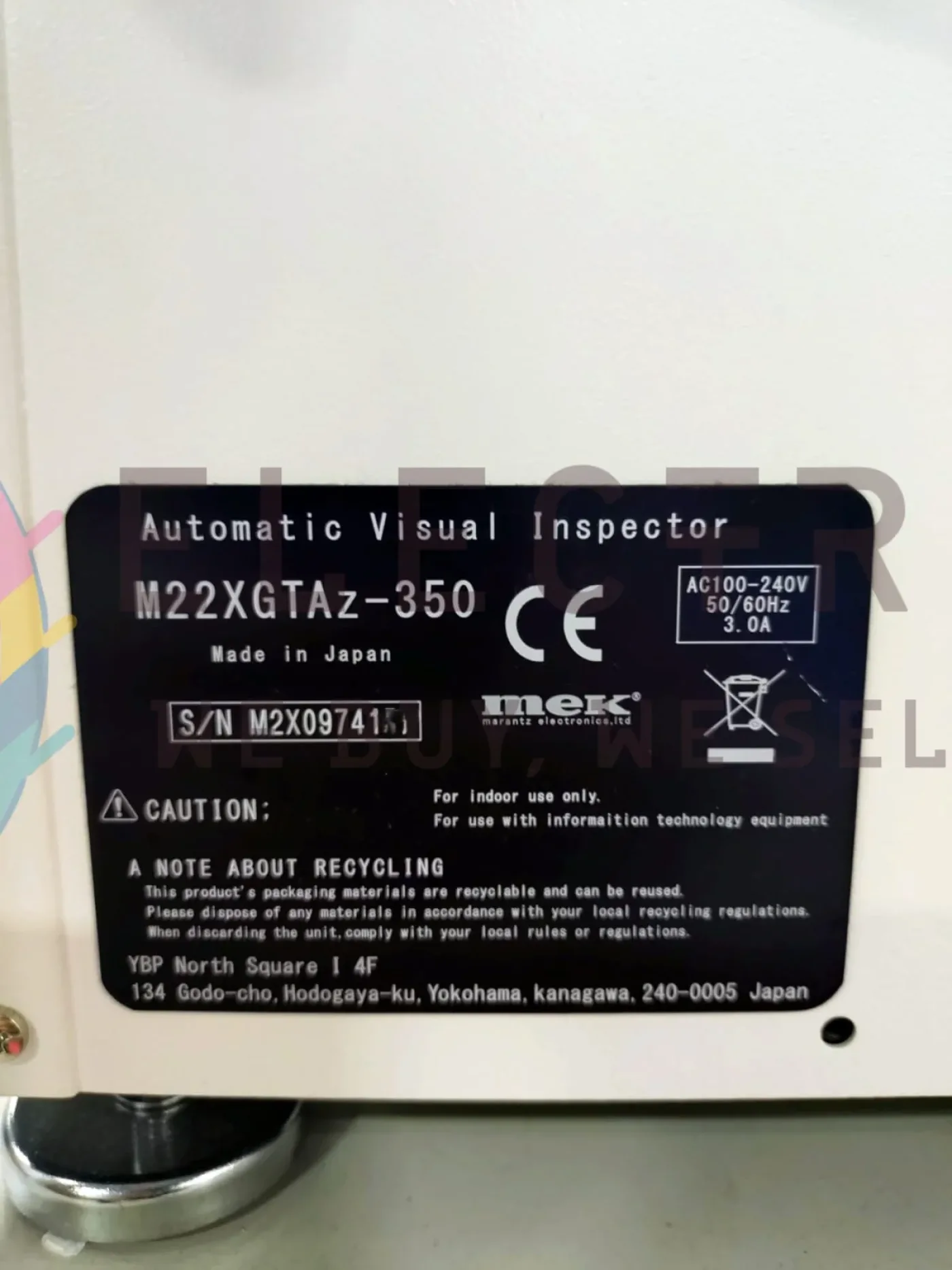 MEK MARANTZ M22XGTAz-350, tabletop AOI - 2