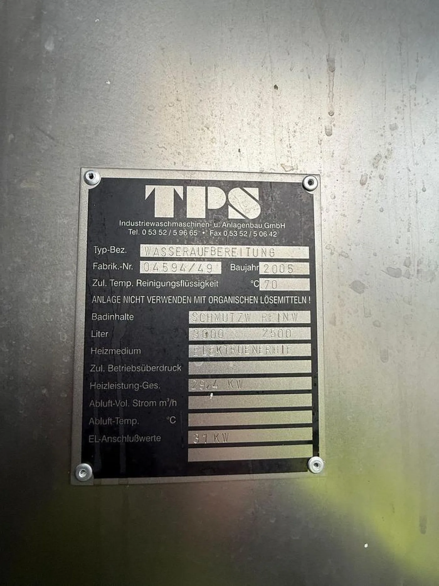 TPS Anlagenbau SIF-1-02-S-40 DN50 Industrial Cleaning / Solvent Washing System - 7