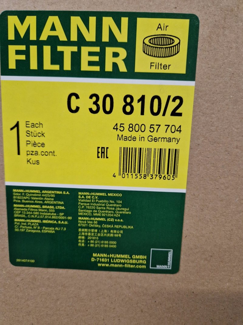 Mann Air Filter C30 810/2