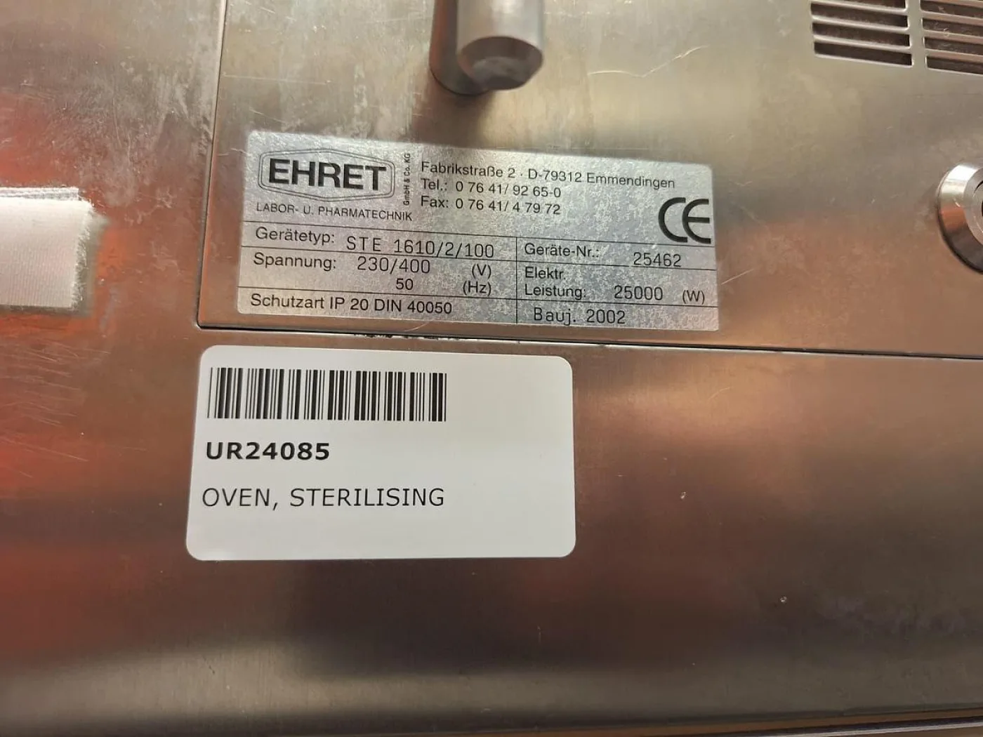 Ehret STE 1610/2/100 Sterilising Oven - 2