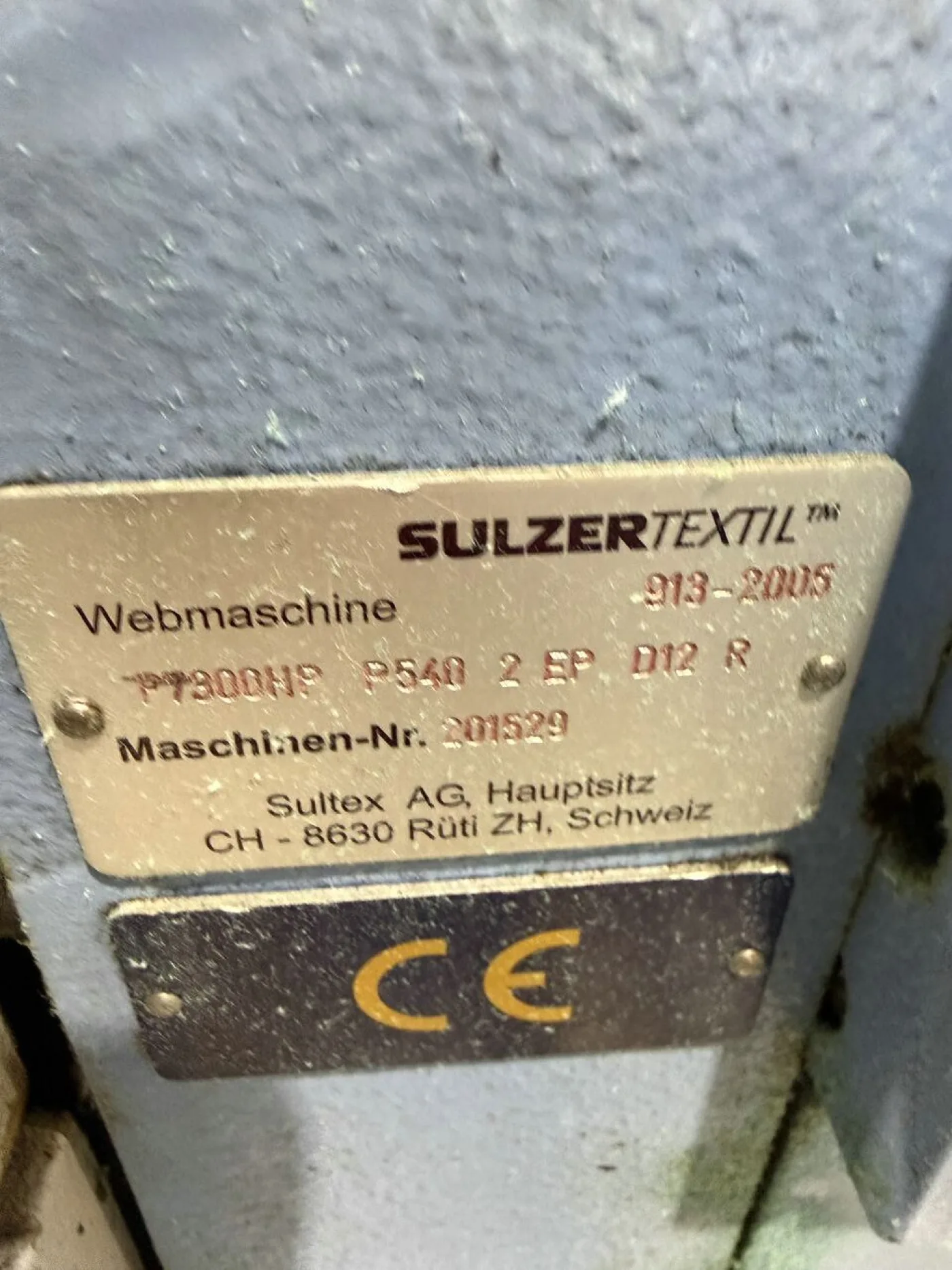 Sulzer - P7300HP P540 N2 EP D12 Projektil Webmaschine - 2