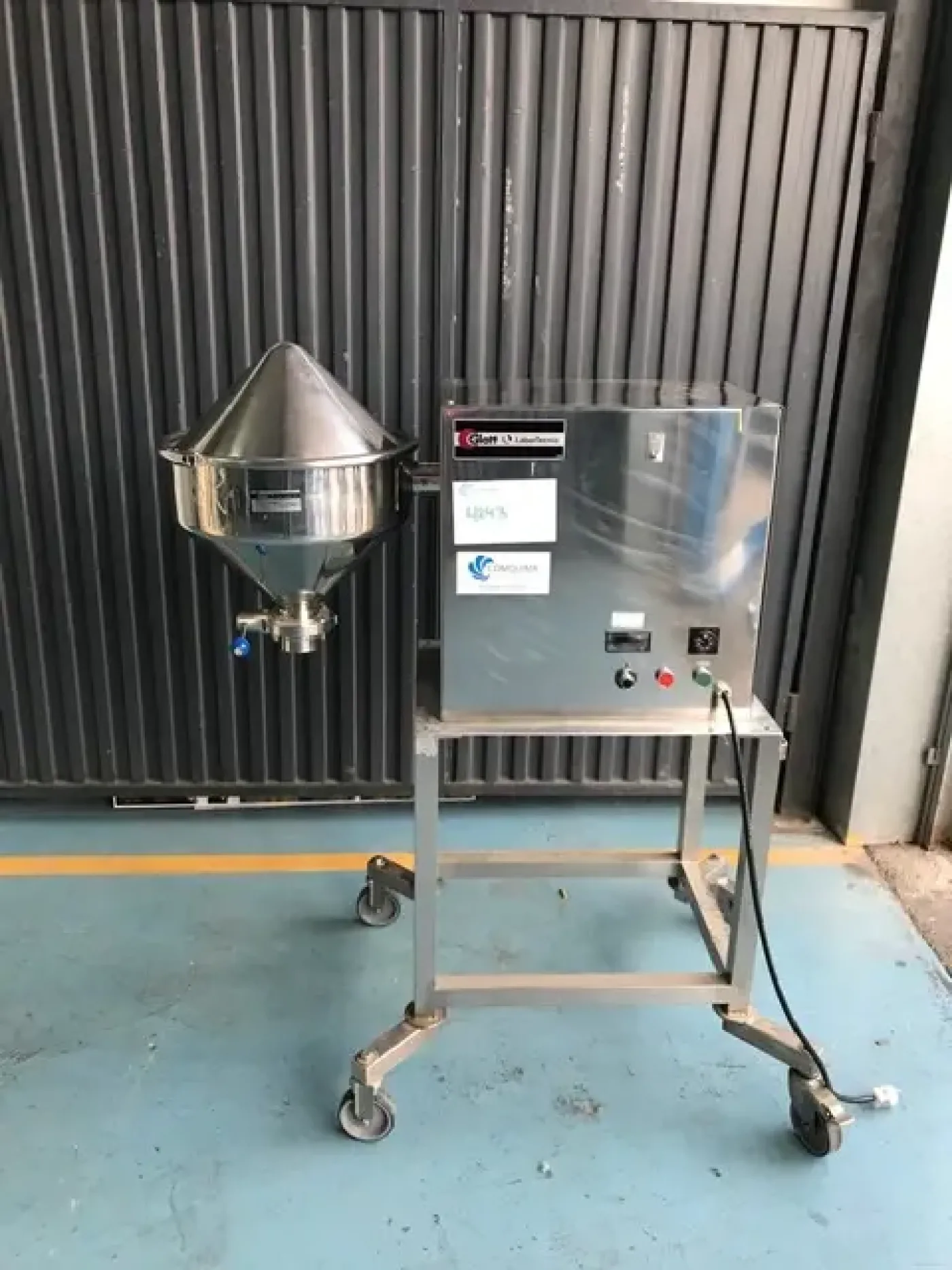 USED GLATT LABORTECNIC STAINLESS STEEL BICONO MIXER 30 LITERS - 3
