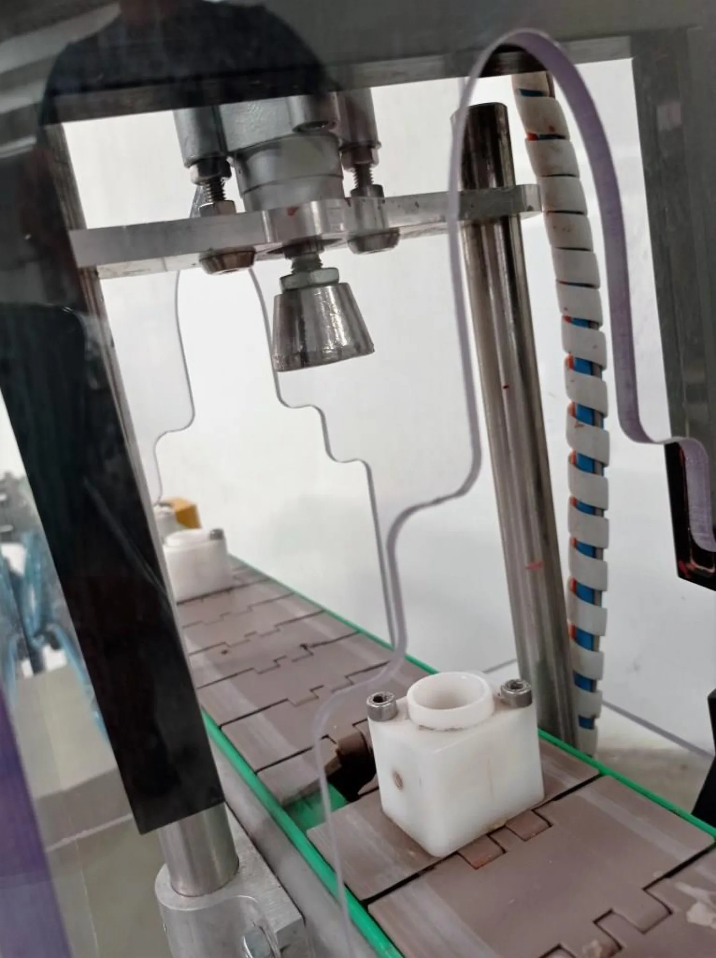 NASTRO TRASPORTATORE A TAPPARELLE CON TAPPATTRICE PNEUMATICA - 5