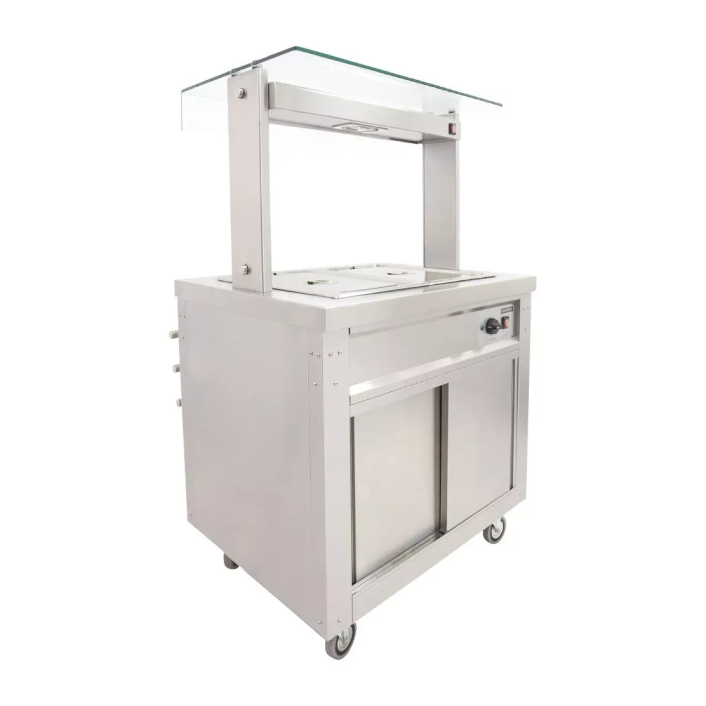 Parry Hot Cupboard with Dry Bain Marie Top and Quartz Heated Gantry FS-HB2PACK - islandcatering - 2
