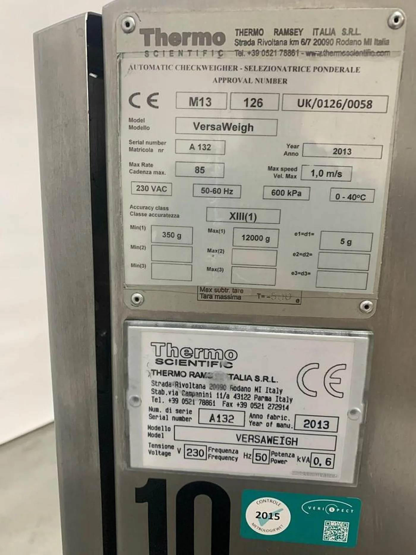 2013 Thermo Scientific Checkweger, VersaWeigh - 6