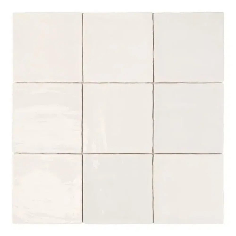 Sero Blanco 10MM Blanco decor tegel glanzend 15x15 cm
