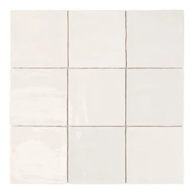Sero Blanco 10MM Blanco decor tegel glanzend 15x15 cm