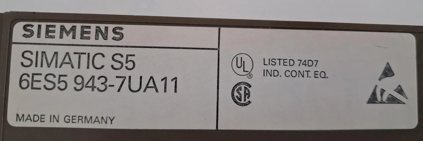 Siemens SIMATIC S5 6ES5 943-7UA11 Stromversorgungsmodul - 8