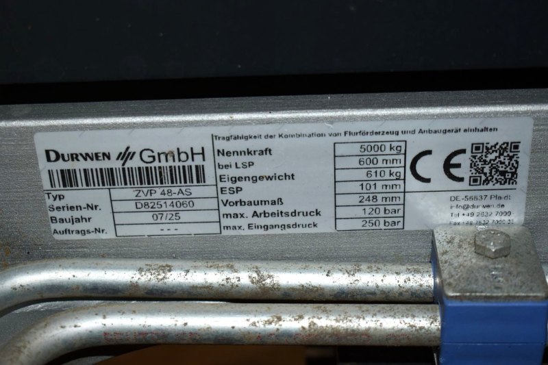 Zinkenverstellgerät Durwen ZVP 48-AS, Breite 1350 mm (2025)