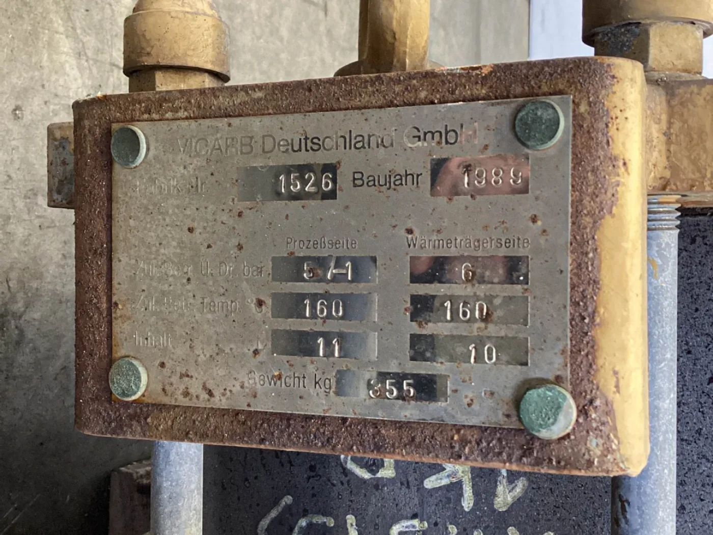 Vicarb Deutschland GmbH "Block Graphite" 2 m² - Shell and tube heat exchanger - 2