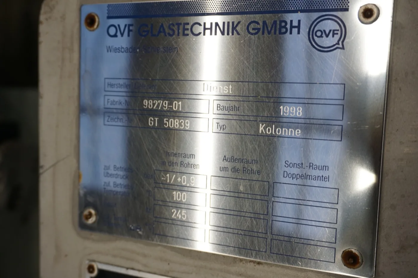 QVF Glasstechnik Pulse sieve bottom DN150 - Extraction - 7
