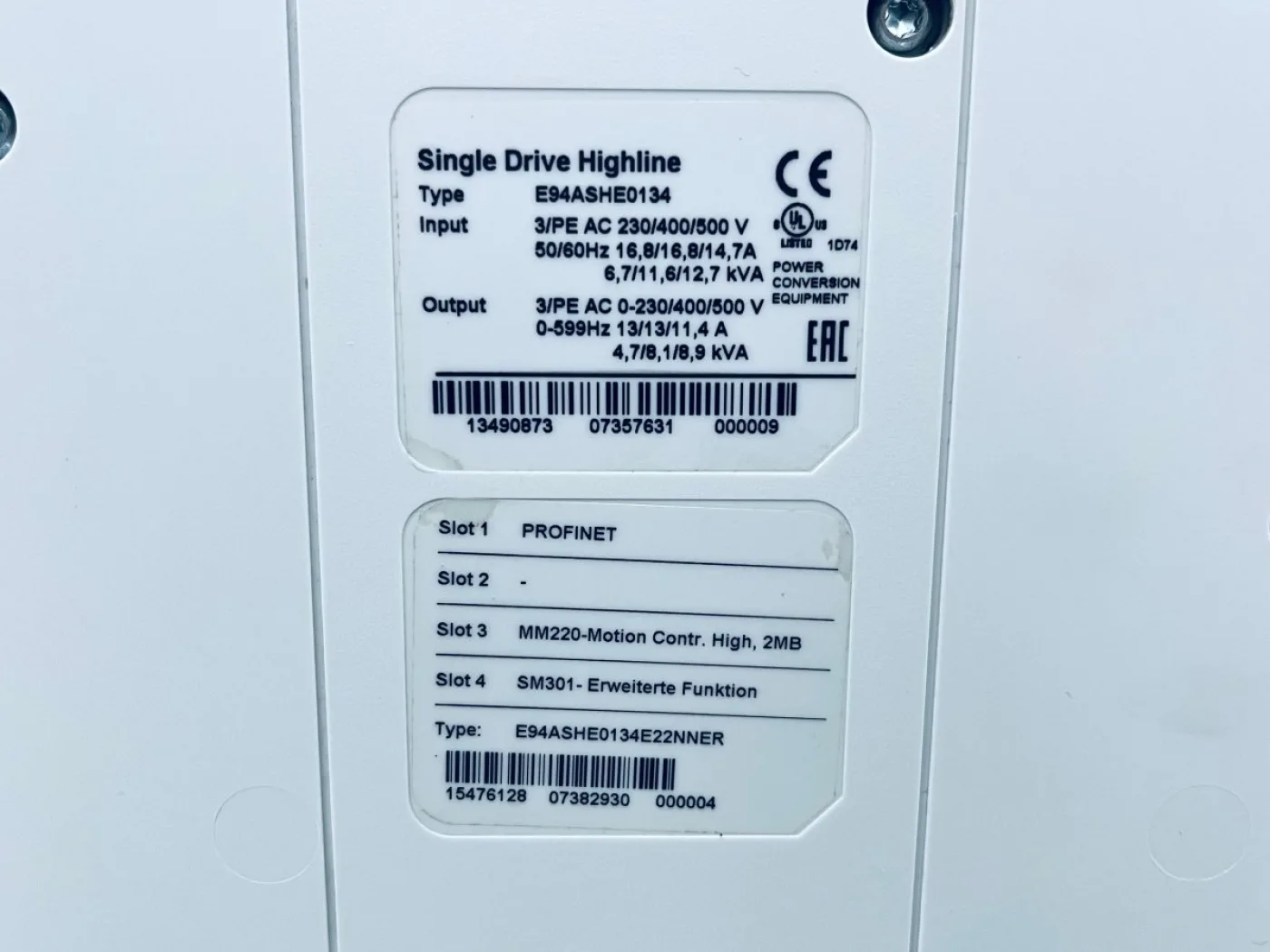 Lenze Single Drive Highline Umrichter E94ASHE0134 mit Transformer - 3