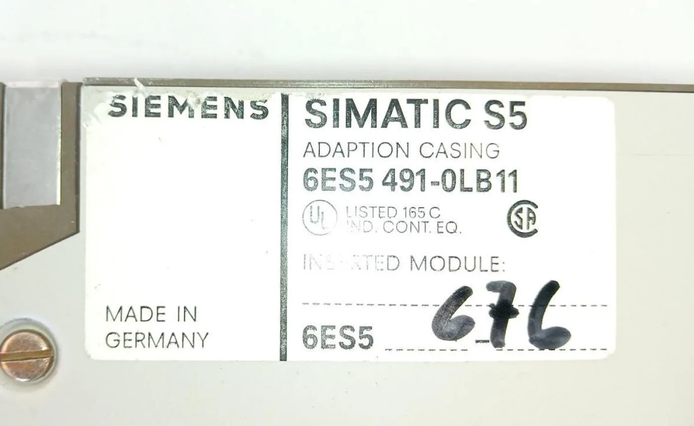 Siemens SIMATIC S5 6ES5 491-0LB11 Adaption Casing - 1