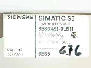 Siemens SIMATIC S5 6ES5 491-0LB11 Adaption Casing