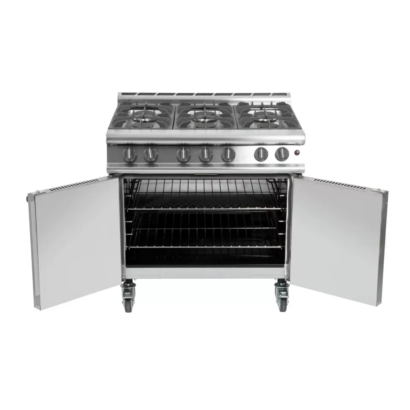 Falcon 6 Burner Dominator Plus Oven Range G3101 Propane Gas with Castors - islandcatering - 6