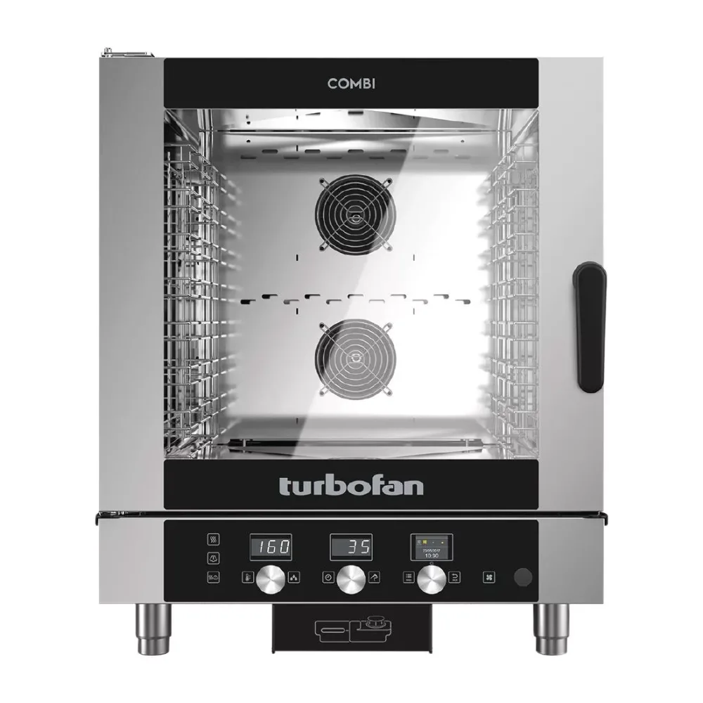 Blue Seal Turbofan 7 Grid Touch Control Combi Oven with Auto Wash EC40D7 - islandcatering