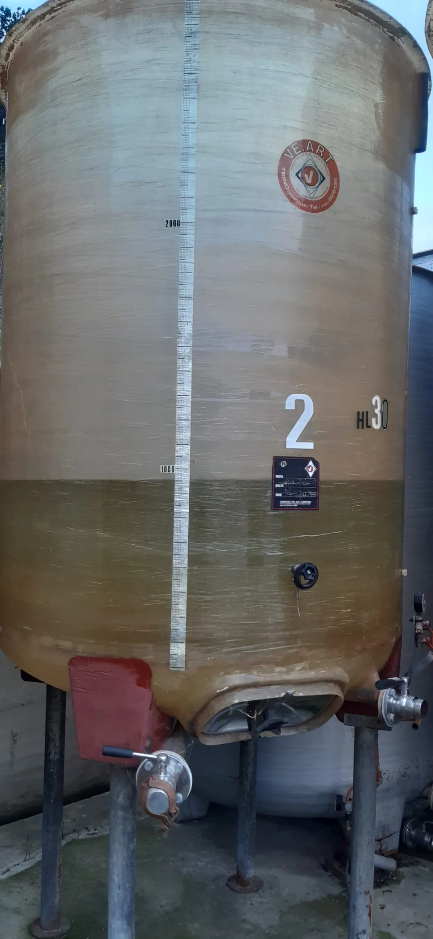 SERIES OF FIBERGLASS TANKS PNEUMATIC MODEL, ON LEGS, WITH AND WITHOUT DOOR, CAPACITY HL 30 AND HL 40 ABOUT, SECOND-HAND EQUIPMENTS - 8