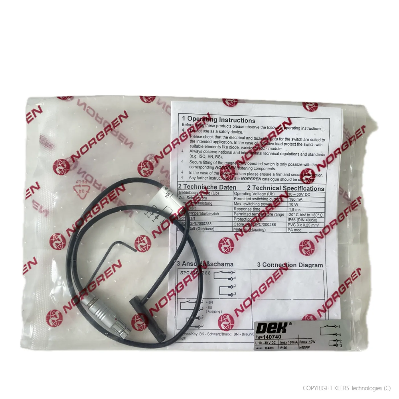 KT-DEK-140740 - DEK - NORGREN Magnetically Operated Switch U10 - 30V DC - 1