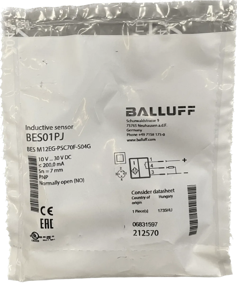 BALLUFF Induktive Standardsensoren mit Vorzugstypen BES M12EG-PSC70F-S04G