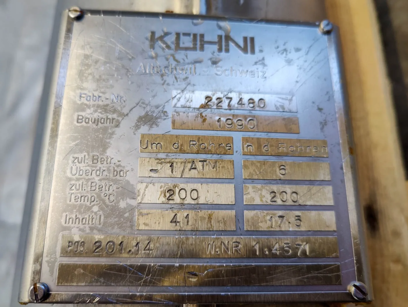 Kuehni (finned tube heat exchanger) 6,3m² - Shell and tube heat exchanger - 4