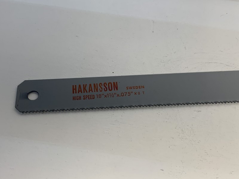 LAME DE SCIE "HAKANSSON" TYPE 450x38x2,0 8 dents