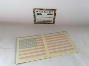 Amerikaanse vlag waden checklist sticker (met lijm)
