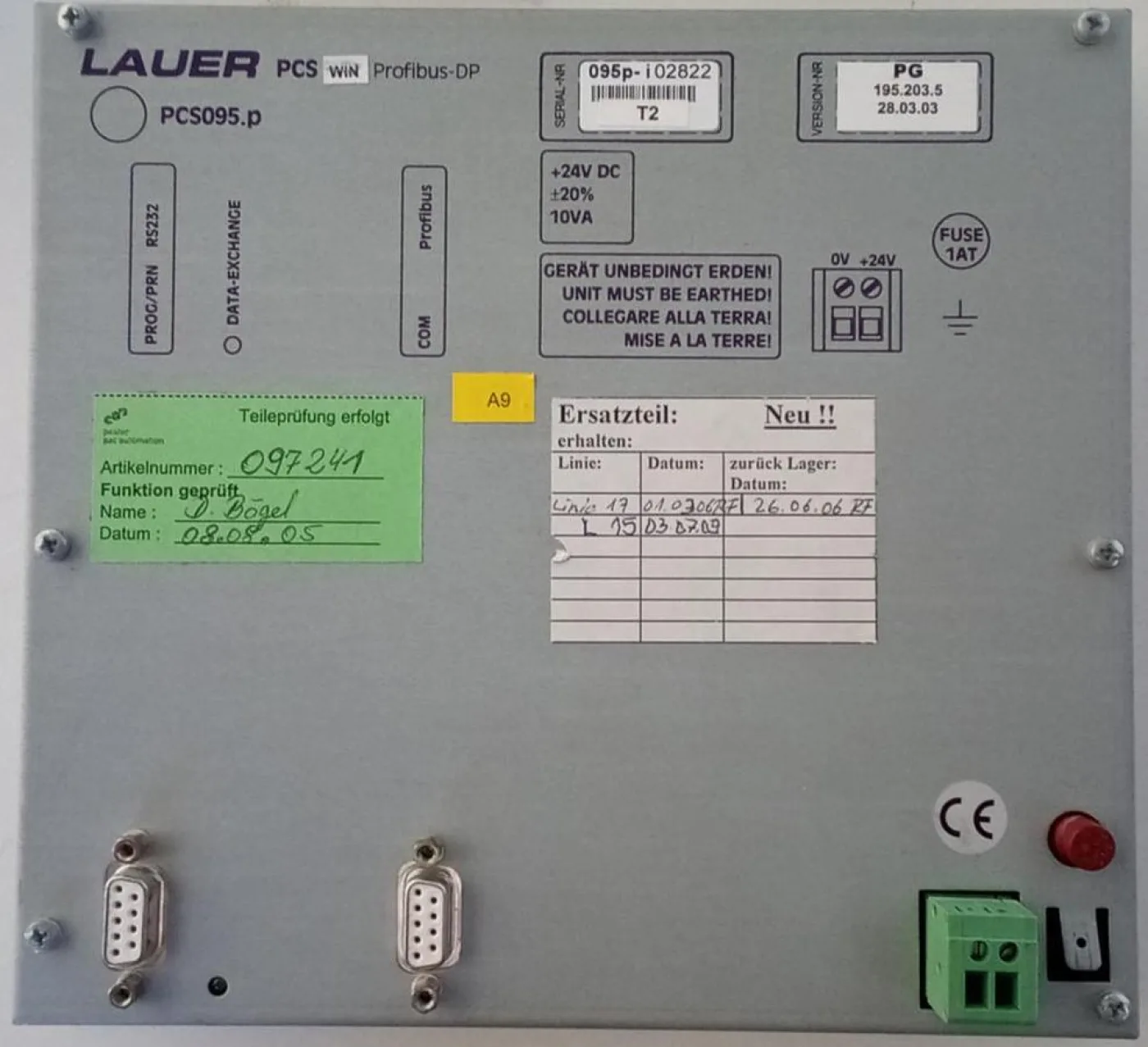 Lauer PCS095 Operator Panel / Industrial HMI - 5