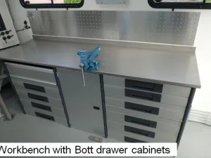 Workbench with Bott Drawer Cabinets