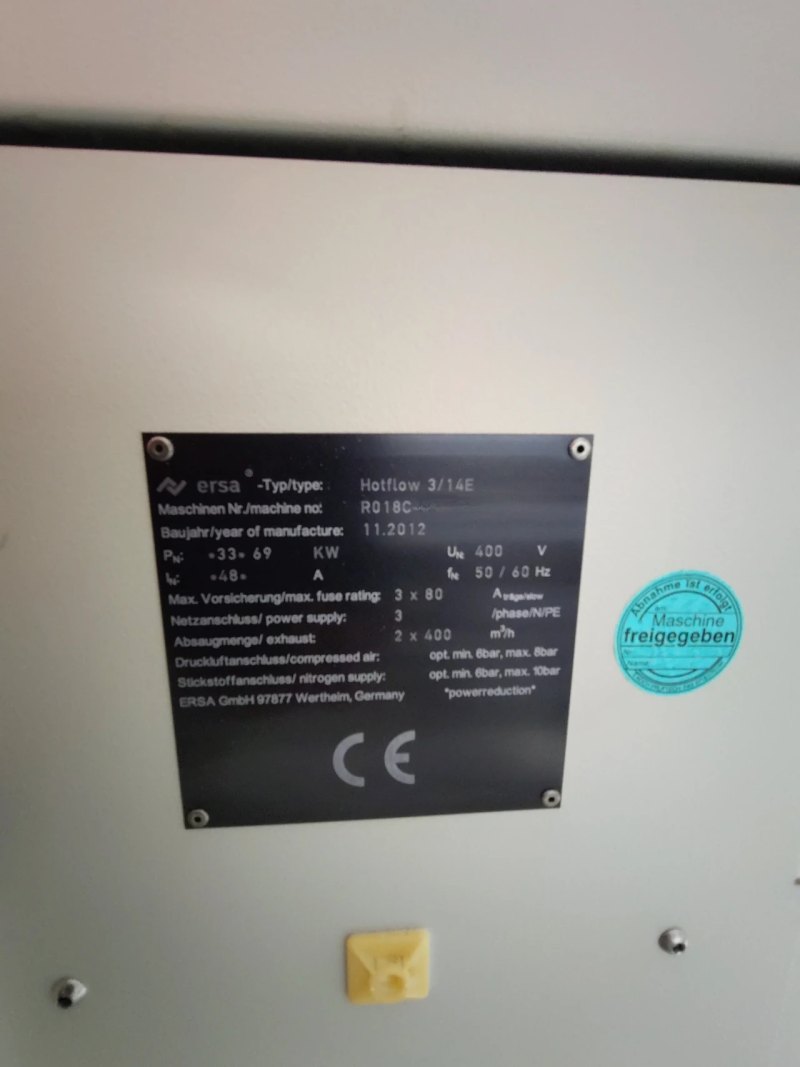 ERSA Hotflow 3/14e, vintage 2012