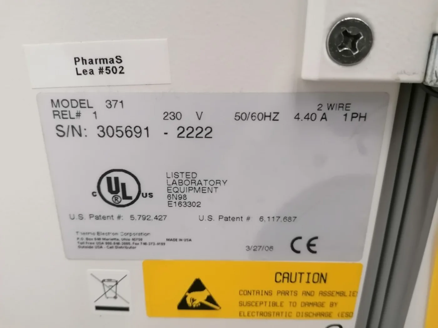 Thermo Electron Modèle 371 Steri Cycle CO2 Incubator - Séchage oven - 2