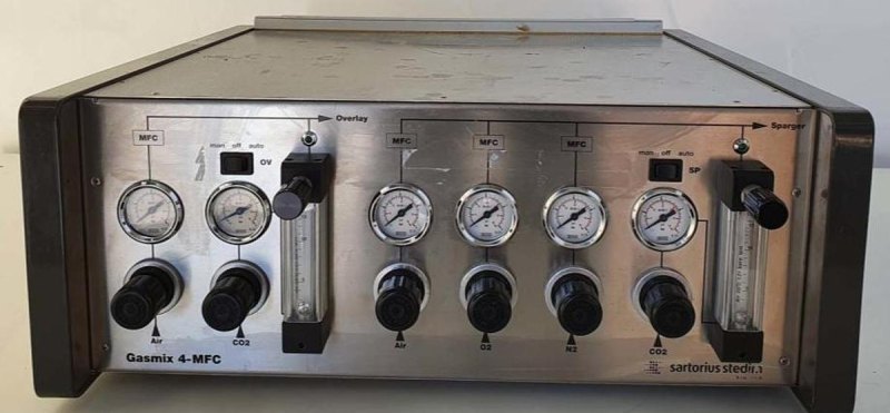 Industrial Pneumatic Control Panel with Pressure Regulators and Flow Meter