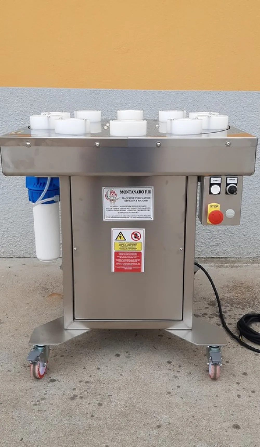 STAINLESS STEEL SEMIAUTOMATIC RINSER MACHINE MODEL “TP10” NEW MACHINE