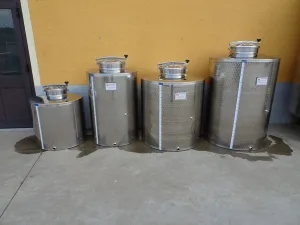 STAINLESS STEEL TANK CAPACITY 350-550-750-1000, STORAGE MODEL, FLAT BOTTOM WITHOUT LEGS NEW EQUIPMENT