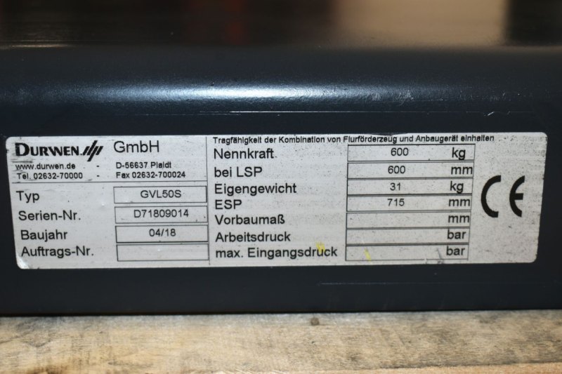 Gabelverlängerung Durwen DURWEN GVL 50S (2018)
