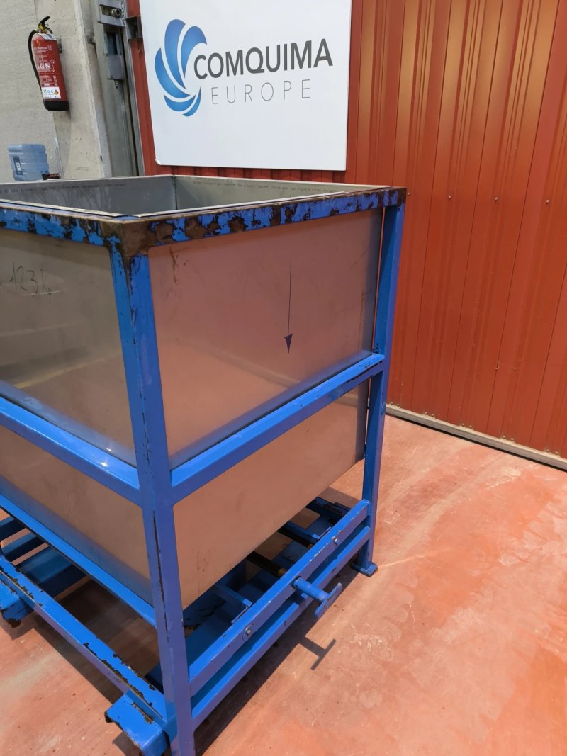 STACKABLE SQUARE TANK STAINLESS STEEL 485 LITERS